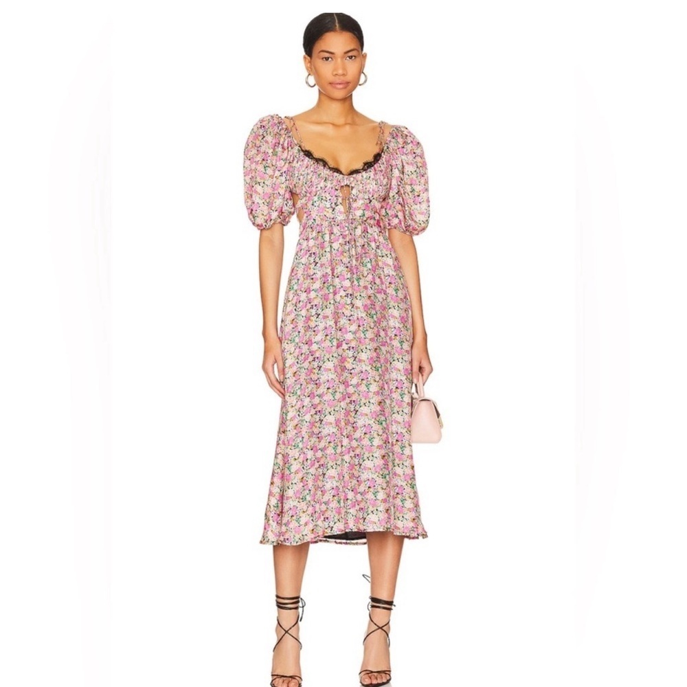 For Love & Lemons Isadora Midi Dress NWOT - Picture 2 of 16